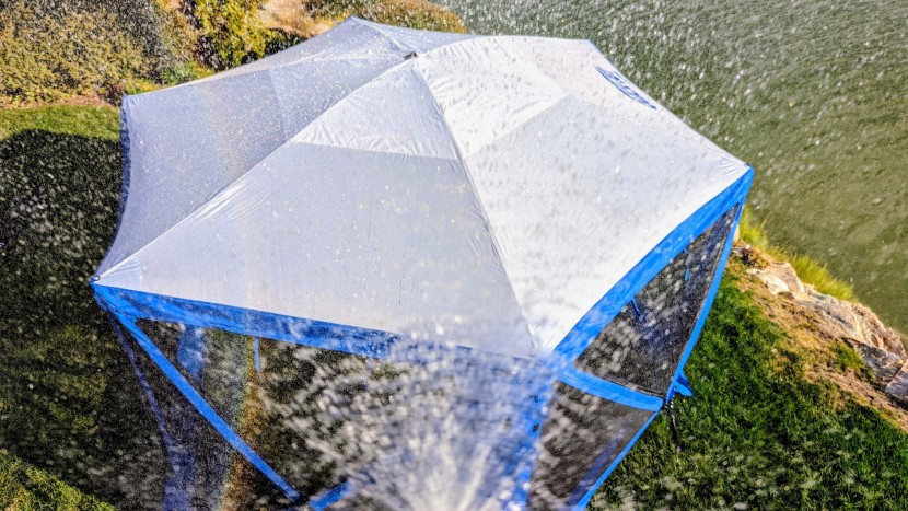 clam outdoors quick-set escape - we drenched our canopy for 5 minutes and saw absolutely no signs of...