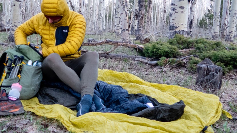 artilect boulder 125 - these leggings worked admirably as a baselayer while bivvying right...