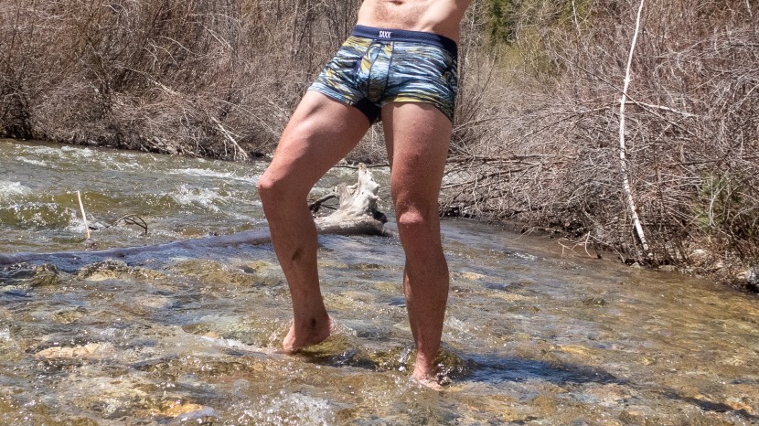 hitting up the river on a hot day of testing.