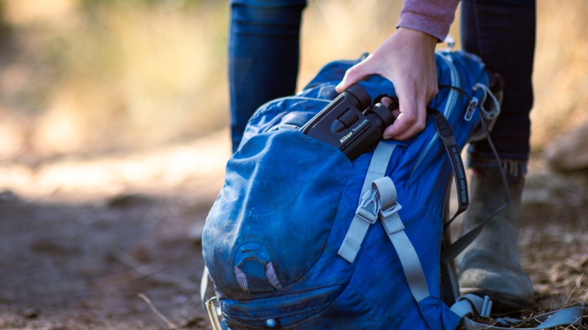 nikon trailblazer atb waterproof 10x25 - this compact model is easy to tuck into a pocket for backpacking...