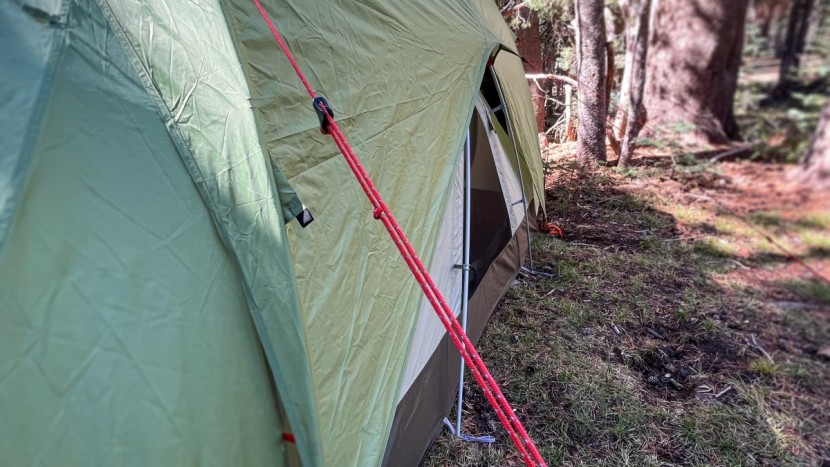rei co-op wonderland 4 - with 8 included guylines and 18 stakes, this tent isn't going...