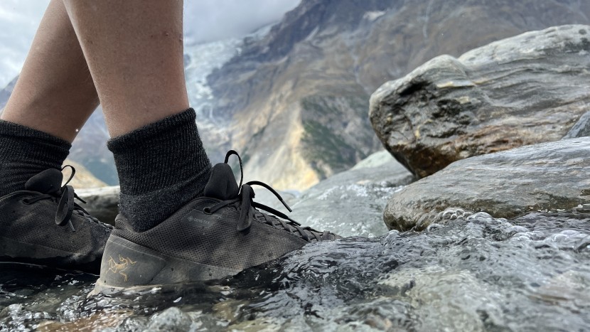 arc'teryx aerios fl 2 gtx - even though they have a shallow flood height, the gore tex does its...