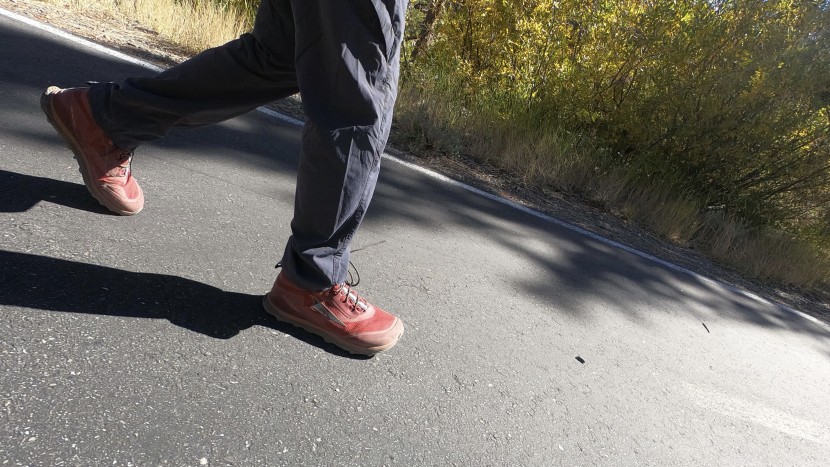 altra lone peak all-wthr mid - we really liked striding around on the bike path and on local trails...