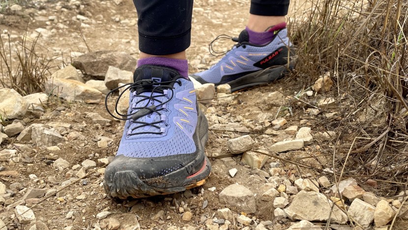 salomon pulsar trail for women - the padded tongue helps cushion the tough yet tiny laces. while not...