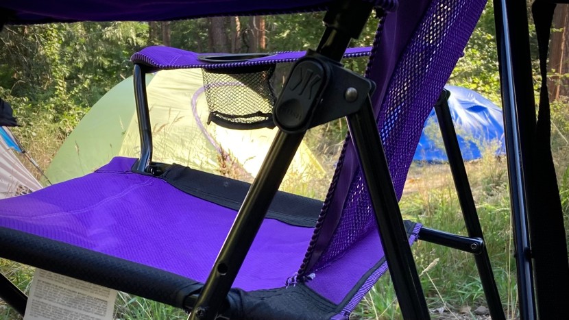 kijaro dual lock folding chair - the dual lock feature keeps the chair in place during use.