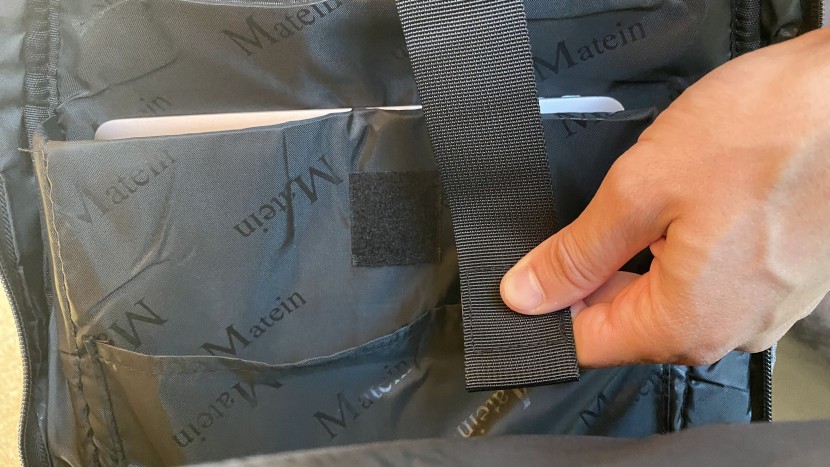 matein travel - the padded velcro laptop sleeve at the back of the pack keeps...