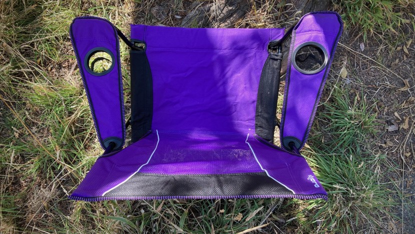 kijaro dual lock folding chair - simple design, a high backrest, two cup holders, and an ample seat...