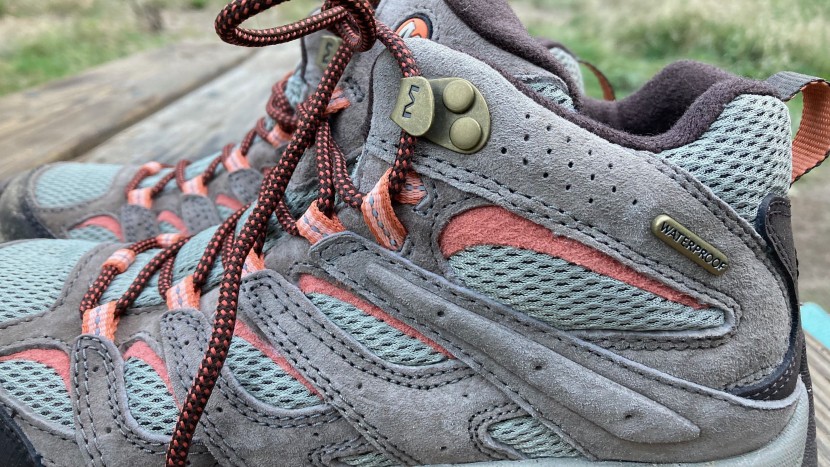 merrell moab 3 mid wp for women - while we like the 100% recycled materials that make up the webbing...