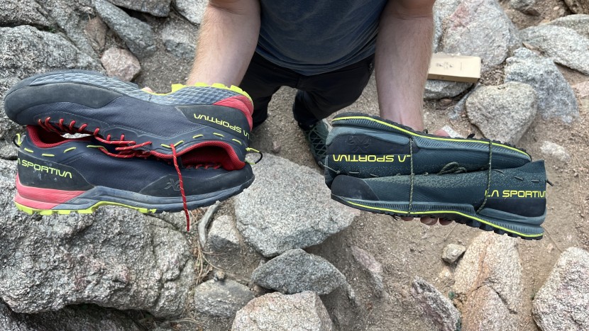 approach shoes - the best-in-class tx guide, left, isn't quite as light or packable...
