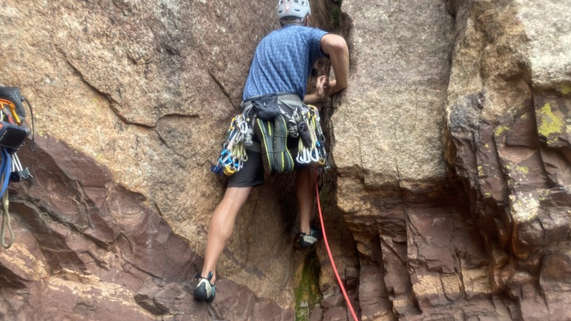 approach shoes - the tx 2 is low-bulk and lightweight enough to clip to your harness...