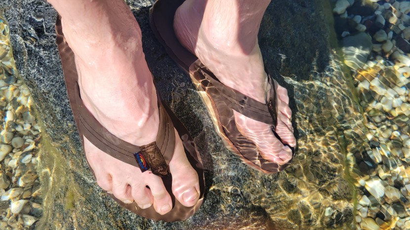 flip flops men - although they will go there, the rainbow premier leather slips are...