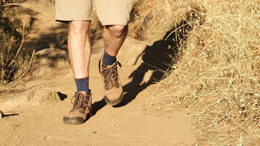 hiking socks - the darn tough light hiker fits snugly and doesn't slip or slide...