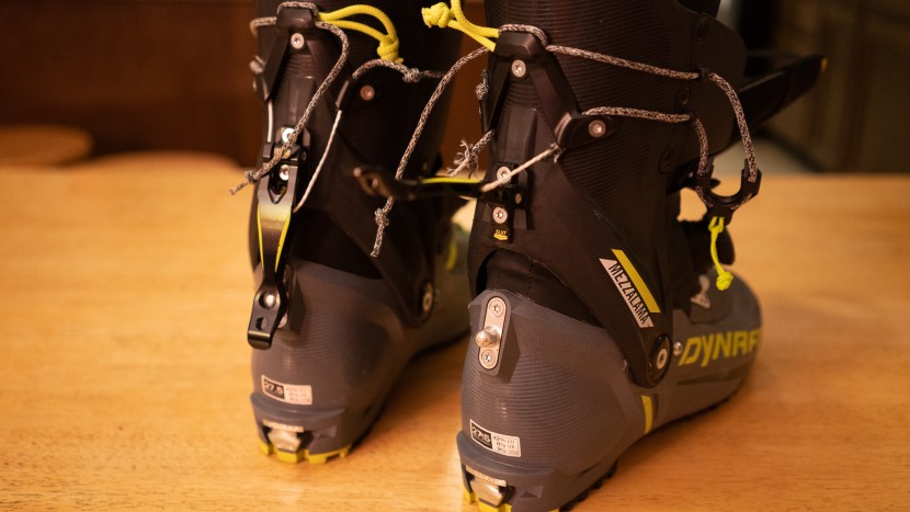 dynafit mezzalama - the mezzalama, early in its test period, showing both strings in...