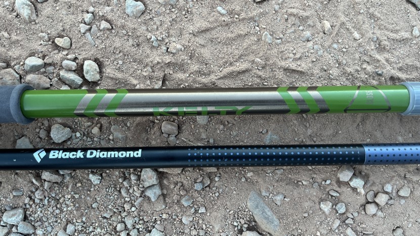 kelty upslope 2.0 - the aluminum shafts of the upslope 2.0 (top) are thicker than other...