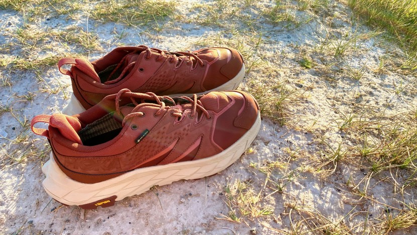 hoka anacapa low gtx for women - the extended heel geometry and oversized vibram megagrip outsole are...