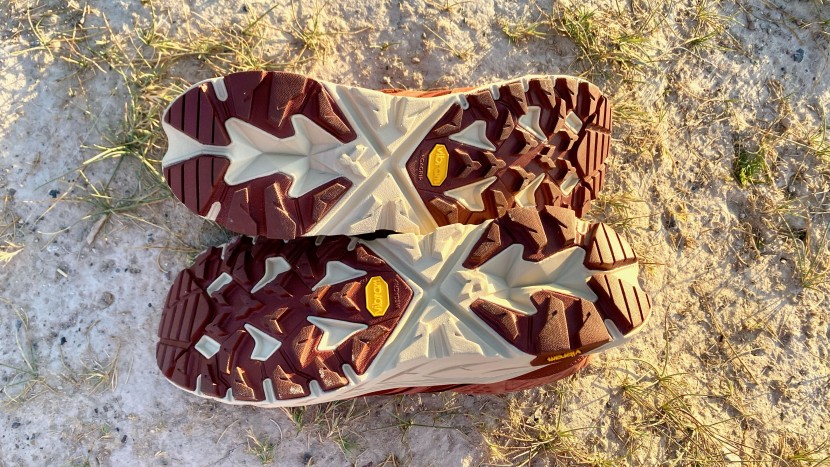 the softsole, lighter rubber that sits between the large, deep...