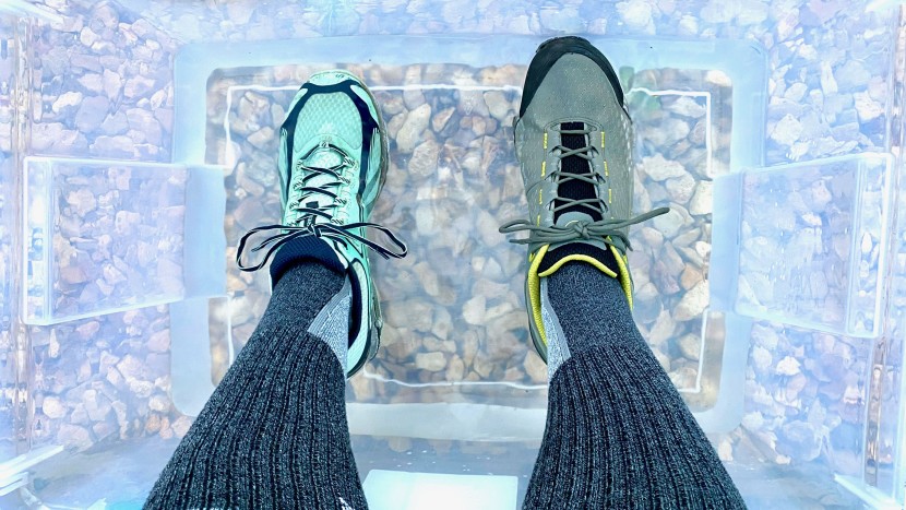 our bucket test: submerge all shoes in 3 inches of water for 5...