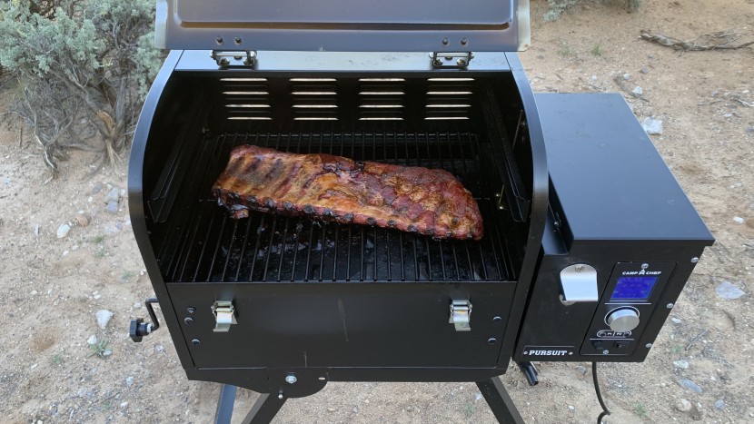 camp chef portable pellet - we used the camp chef portable pellet to grill this rack of ribs in...