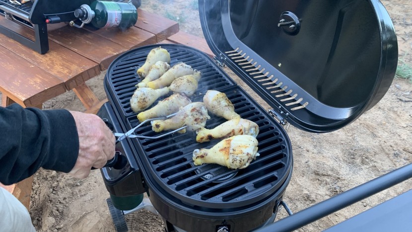 portable grill - the coleman roadtrip 285 was lots of room for lots of tasty food.
