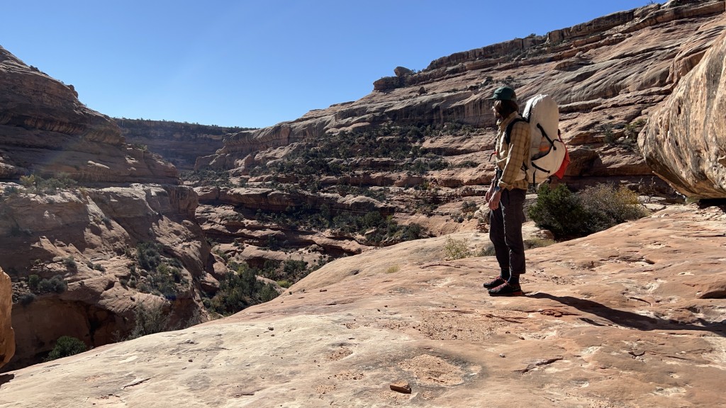 apple watch ultra - our lead tester matthew starting out on a multi-day backpacking trip...