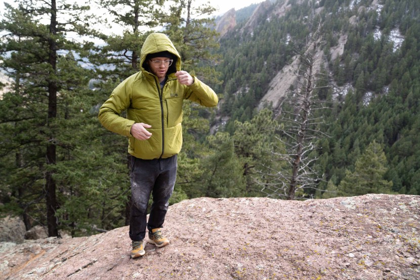 mountain hardwear compressor hoody - this is one of the warmer jackets we tested. the insulated hood...