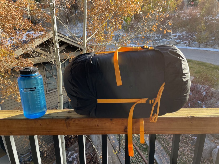 marmot col -20 - a nice compression sack allows you to pack this gargantuan bag along...