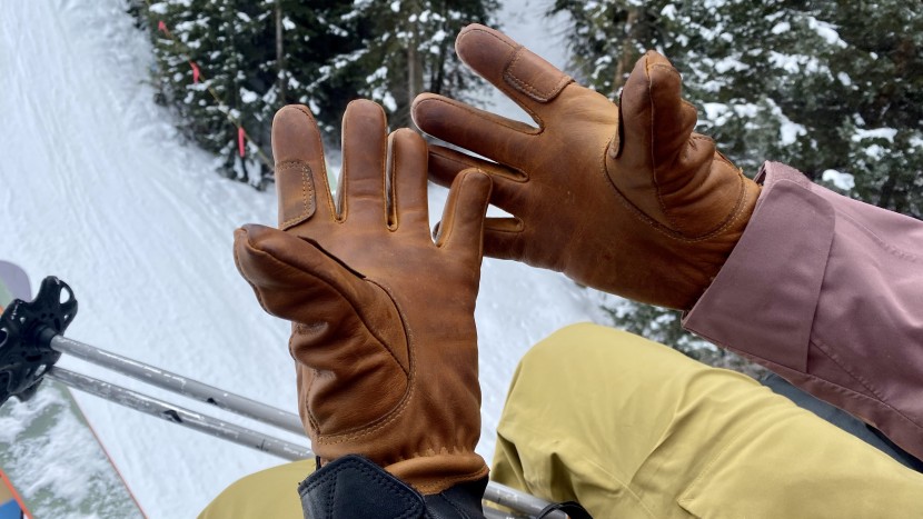 hestra women's fall-line 5-finger glove - double sewn seams and reinforcement on high use areas of the thumb...