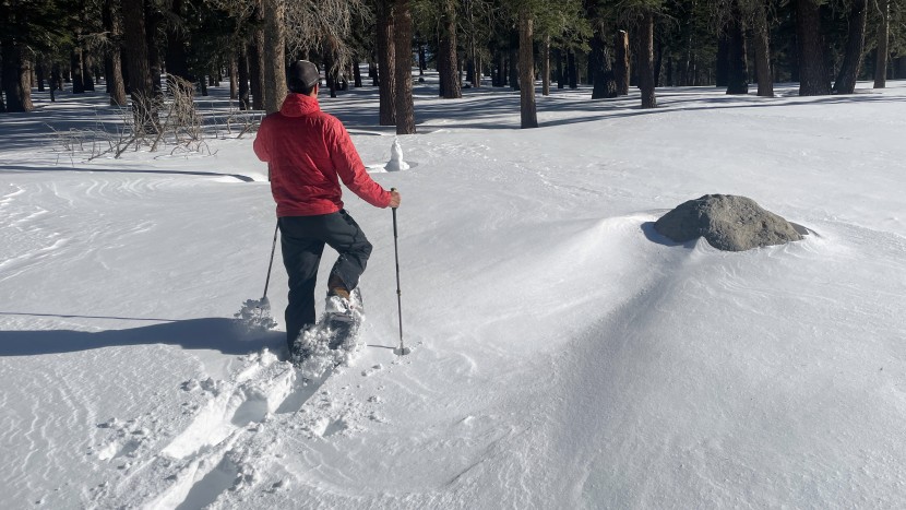 msr lightning ascent - testing flotation.