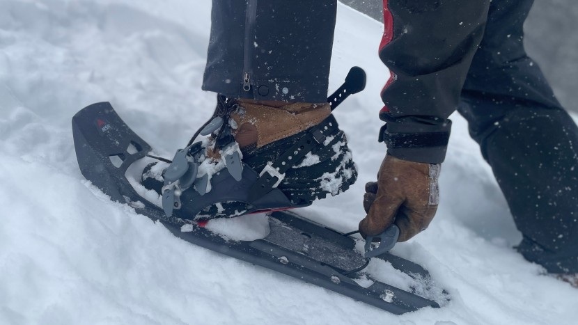 msr evo ascent - this grey rubber tab makes the heel lifter easier to grab without...