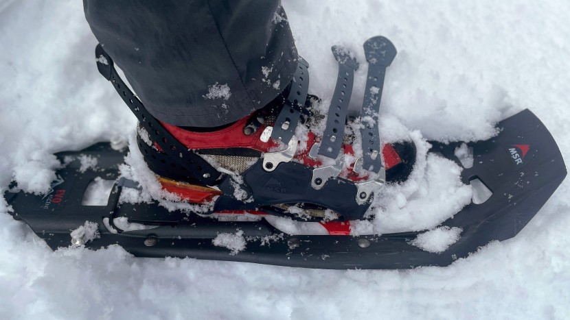 msr evo ascent - we like that all of the binding buckles are on one side and we got...