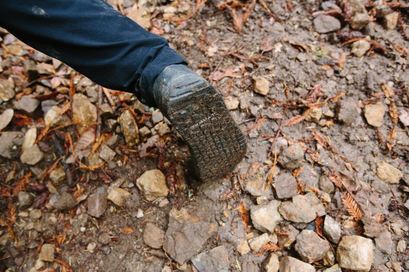 shimano gr9 - the ultread soles work just fine off the bike, with direction lugs...