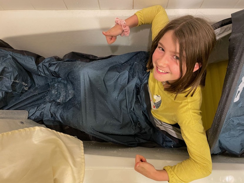 bivy sack - 10-year-old stella was gracious enough to help us test bivy sacks in...