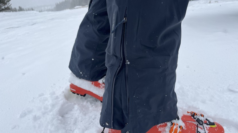 patagonia stormstride pants - a zippered cuff allows the user to choose from different cuff...