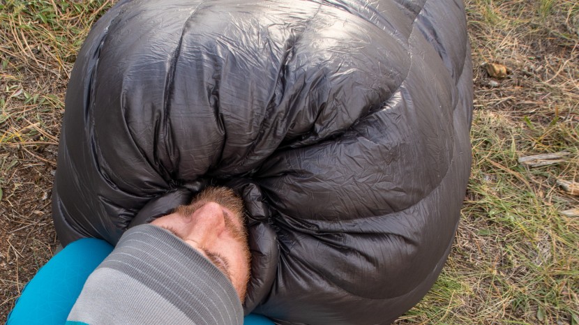 outdoor vitals stormloft down topquilt - once properly adjusted, the built-in draft collar of the outdoor...