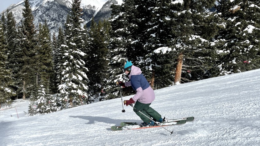 patagonia insulated powder town pants for women - another day on the slopes with the powder town in the front range of...