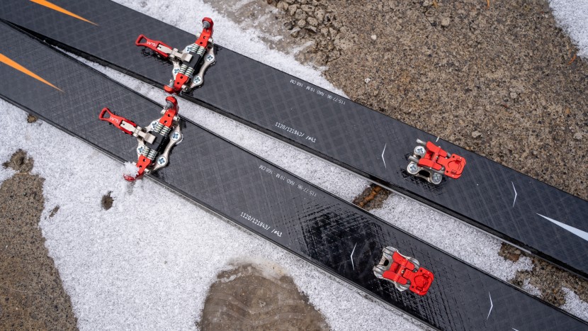 plum race 99 - we paired our tester plum r99 bindings with small ski mountaineering...