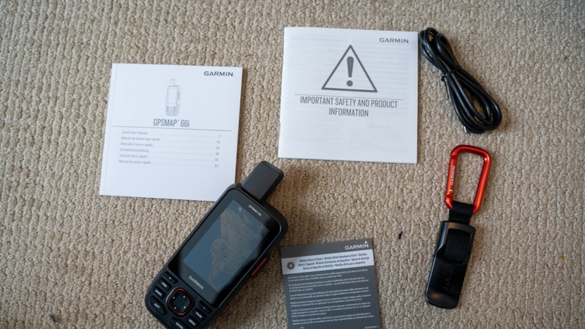 garmin gpsmap 66i - the contents of the garmin gpsmap 66i box. brief instructions...