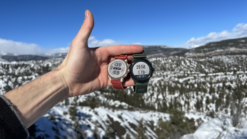 coros apex pro 2 - seen here is the size difference between the coros apex 2 (42 mm)...