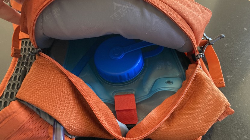 teton sports oasis - the pocket for the bladder is roomy and large enough to put in a...