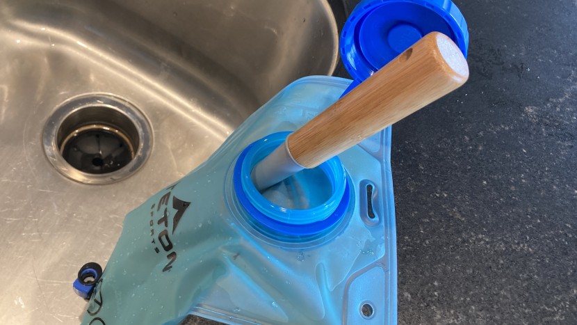 teton sports oasis - we found that only a round head, small diameter brush fit into the...