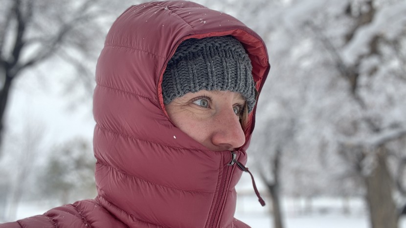 patagonia down sweater hoody for women - the balaclava-style hood of the down sweater offers great protection.