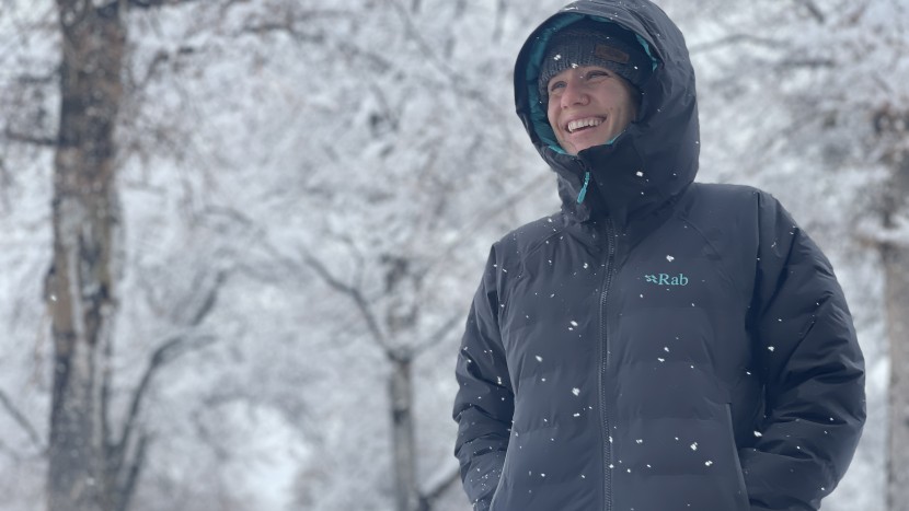 rab valiance hoody for women - the valiance is a down jacket and hardshell all in one.