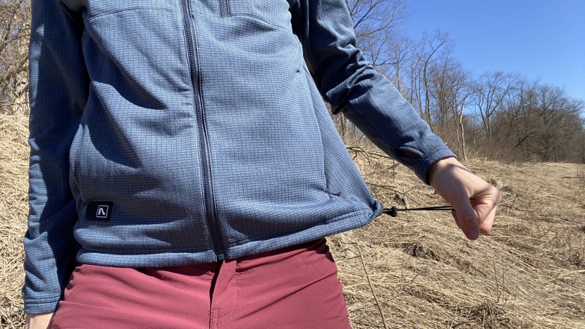 some jackets have elastic cord in the waist that make it possible to...