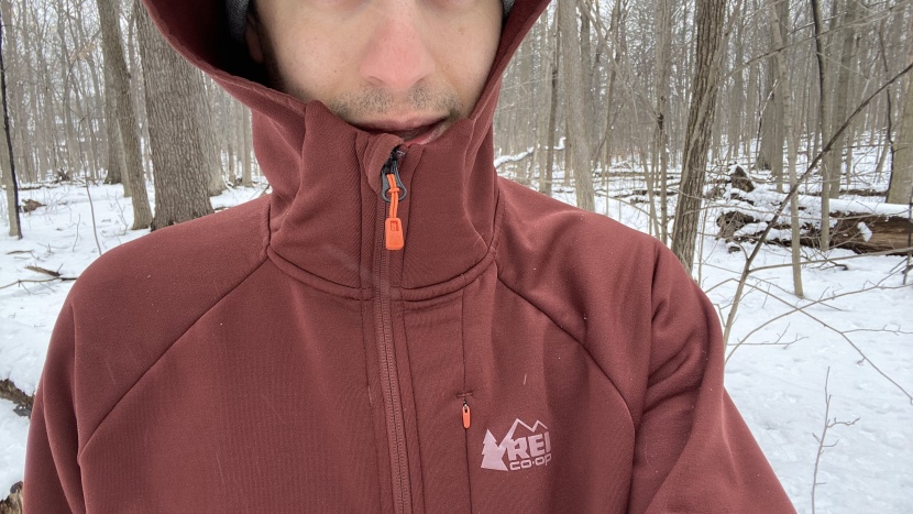 rei co-op hyperaxis 2.0 - the neck provides a ton of coverage well past the chin to keep the...