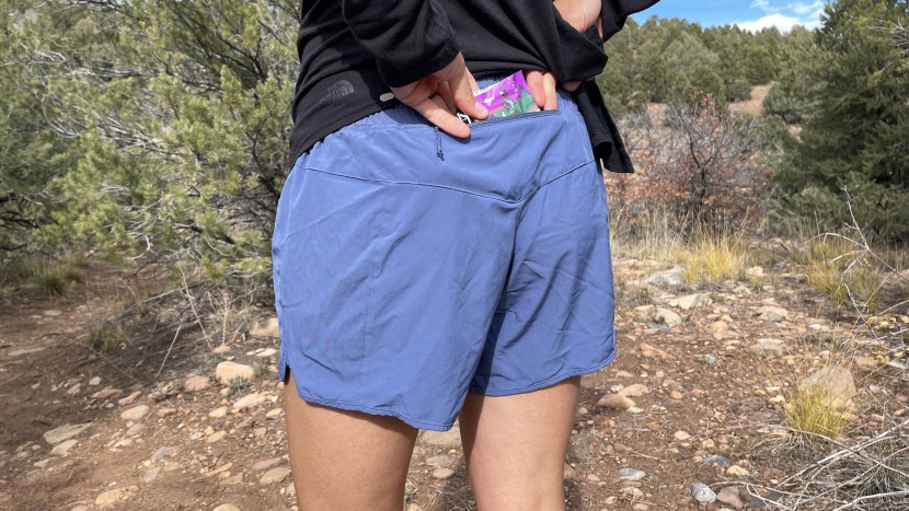 patagonia nine trails short for women - the zippered accessory pocket at the back of the waistband is larger...
