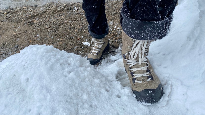 oboz bridger 9'' insulated waterproof for women - we stood outside in the cold for 1-2 hours in-and-out of the snow to...