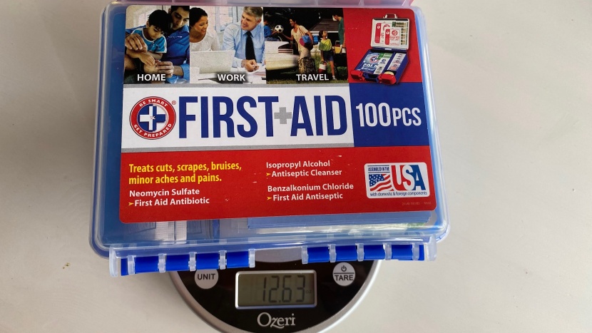 first aid kit - the be smart get prepared 100 is relatively lightweight and has a...