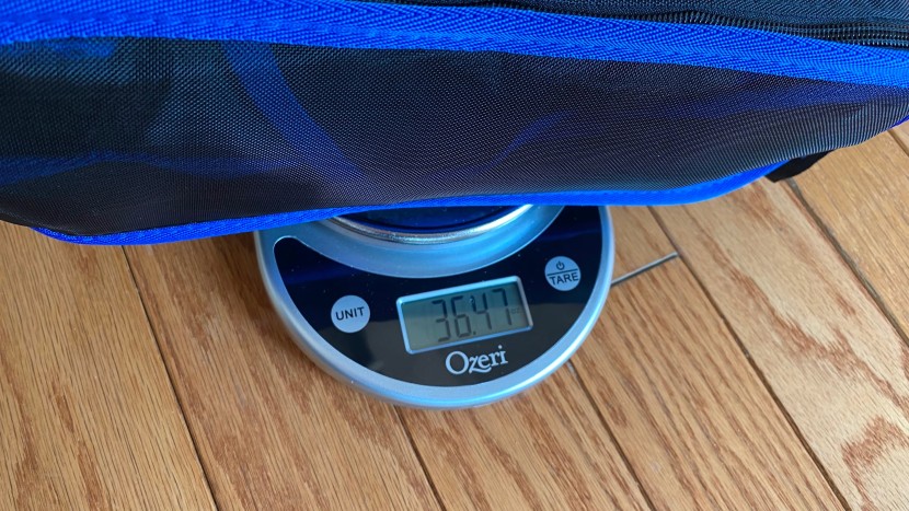 this chair weighs in at just over two pounds. not ideal for...