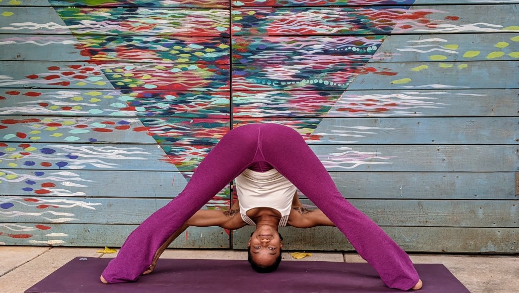 beyond yoga spacedye high-waisted practice pants - too much flare can get in the way, but the practice pants move like...