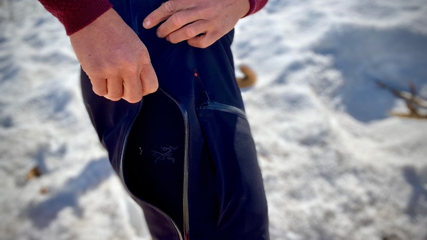 arc'teryx rho bottom for women - these lightweight bottoms were easily layers beneath our ski bibs...